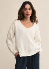 Z Supply | All Around V-Neck Sweater - White