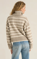 Z Supply | Josephine Stripe Sweater - Heather Taupe