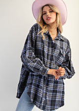 Free Bird Flannel - Navy