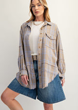 Free Bird Flannel - Taupe