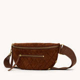 HAMMITT | Charles Crossbody Medium - Chocolate Diamond Suede/Antique Gold