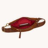 HAMMITT | Charles Crossbody Medium - Chocolate Diamond Suede/Antique Gold