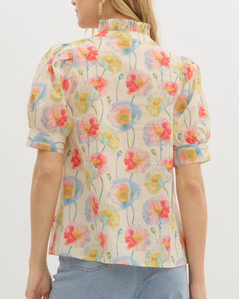 In Full Bloom Blouse - Cream