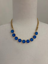 TOVA Mini Sofia Necklace Electric Blue