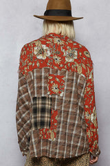 Belle Boho Flannel - Chocolate Multi