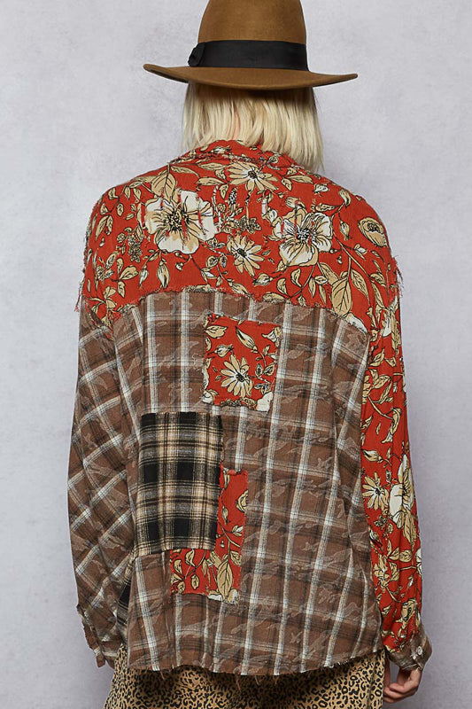 Belle Boho Flannel - Chocolate Multi