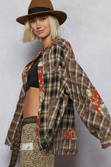 Belle Boho Flannel - Chocolate Multi