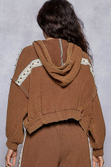 Jolie Boho Knit Jacket - Brown