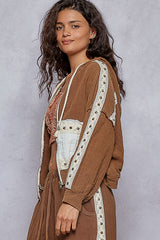 Jolie Boho Knit Jacket - Brown