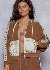 Jolie Boho Knit Jacket - Brown