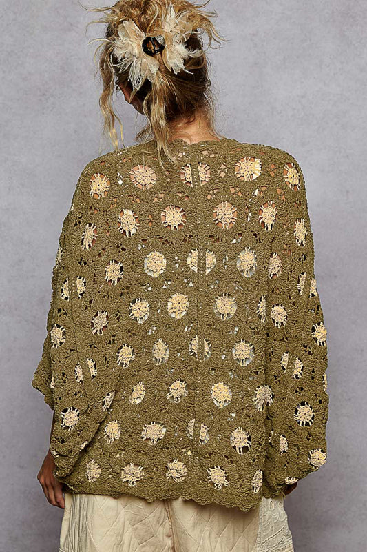 Henry Knit Cardigan - Olive/Almond