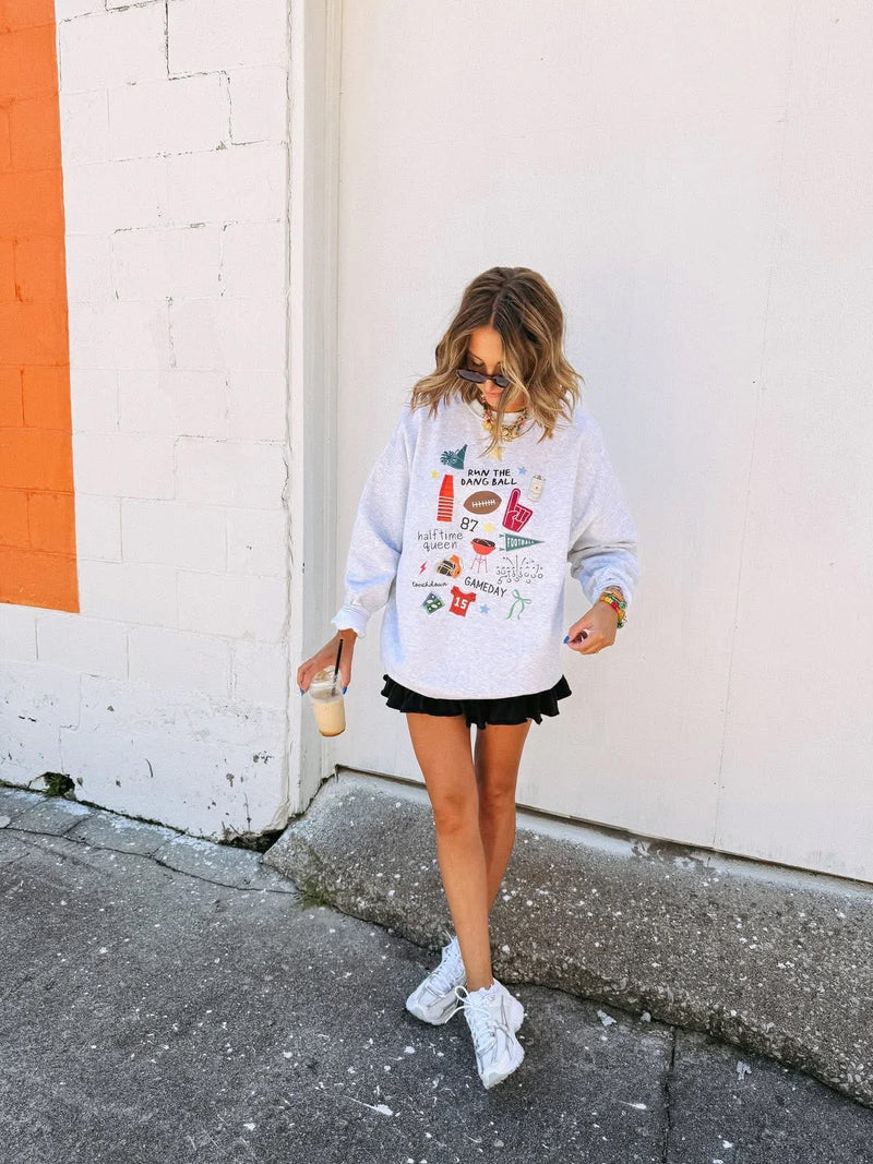 Etta & East | Halftime Queen Sweatshirt - Grey