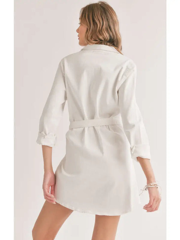 Durango Denim Dress - White