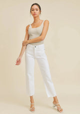 Just Black Denim: Vintage Straight Optic White