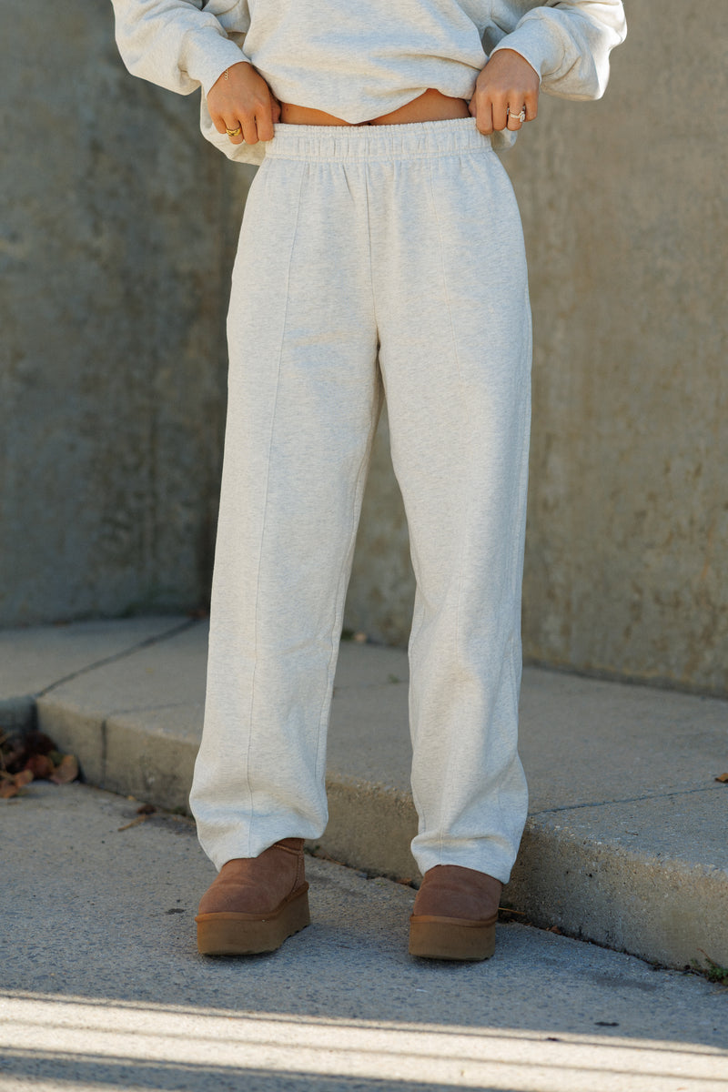 Barrel Fit Sweatpants - Heather Oat