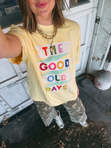 E+E | The Good Old Days Banner Graphic Tee - Butter Yellow