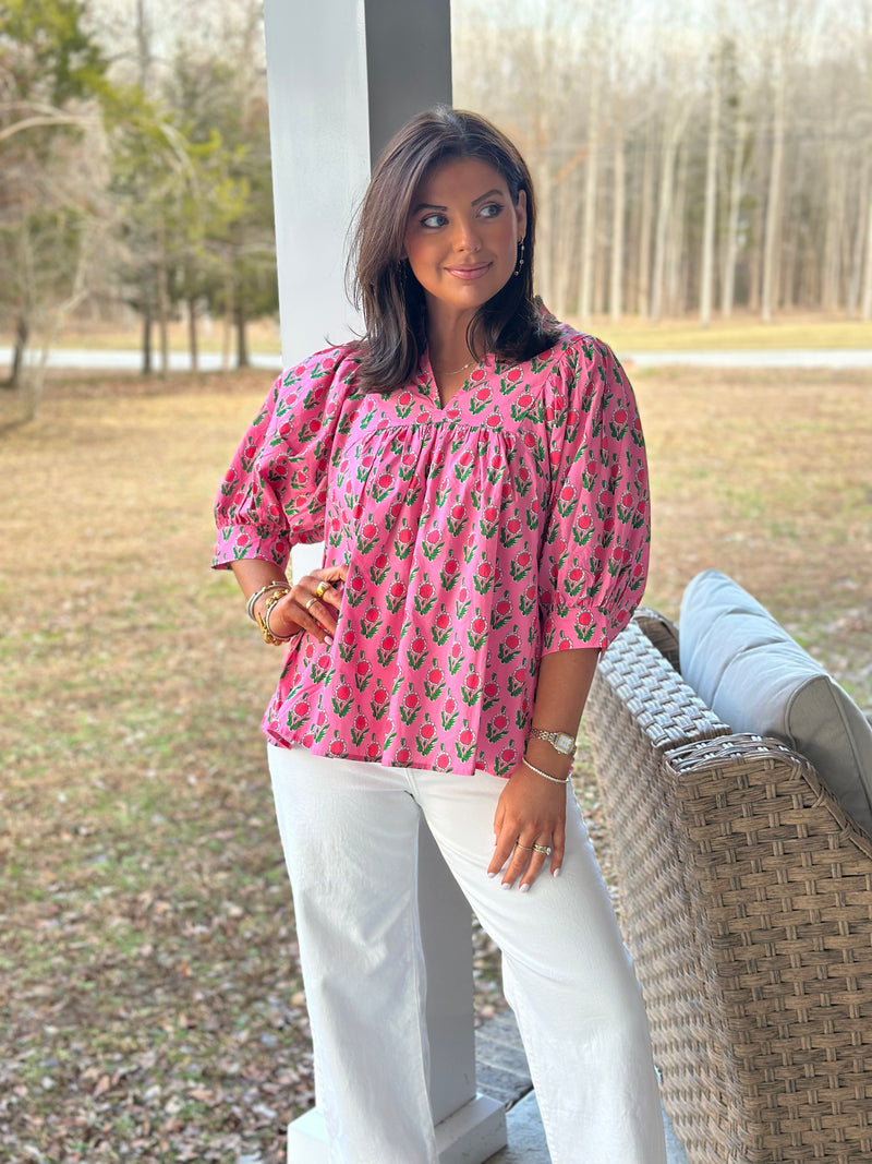 Daphne Blouse - Pink