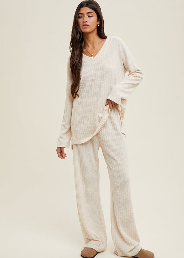 Bell Ribbed Set - Cream