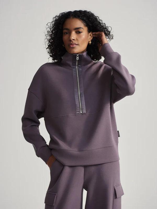 Varley Keller Half Zip Pullover | Cocoa Berry