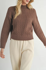 Liss Turtleneck Sweater - Brown