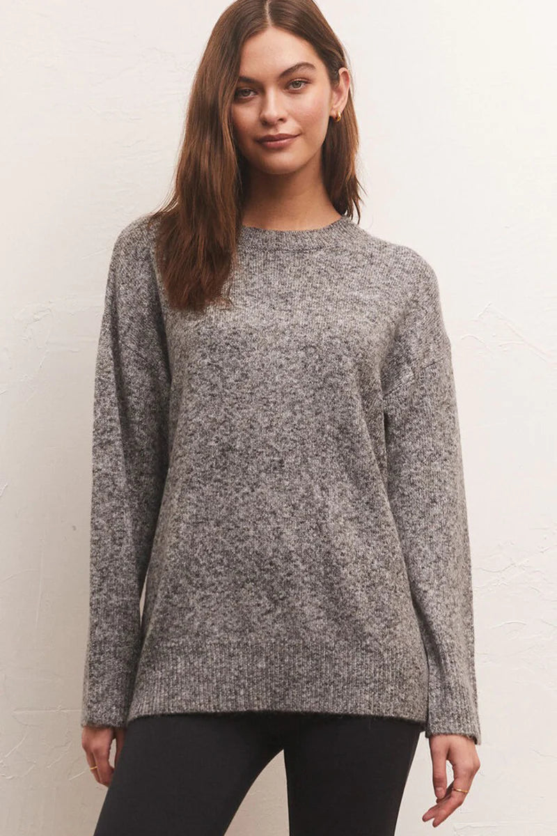Z Supply: Silas Pullover Sweater - Heather Grey