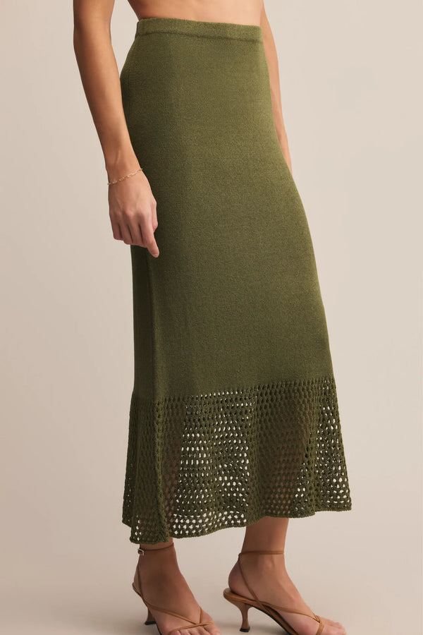 Z Supply | Haven Sweater Knit Midi Skirt - Fern