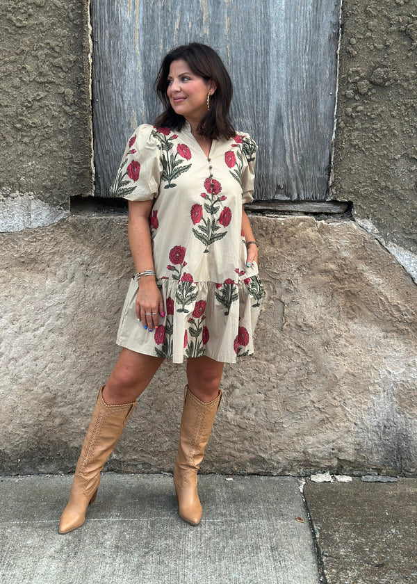 Holly Mini Dress - Ecru