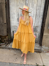 Erin Maxi Dress - Honey Gold