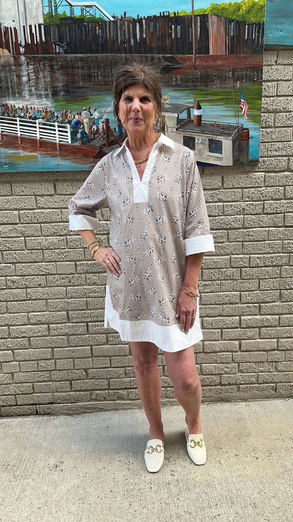 White Daphne Dress - Latte