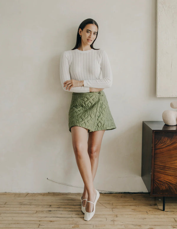 Love The Label | Melanie Quilted Skirt - Olive