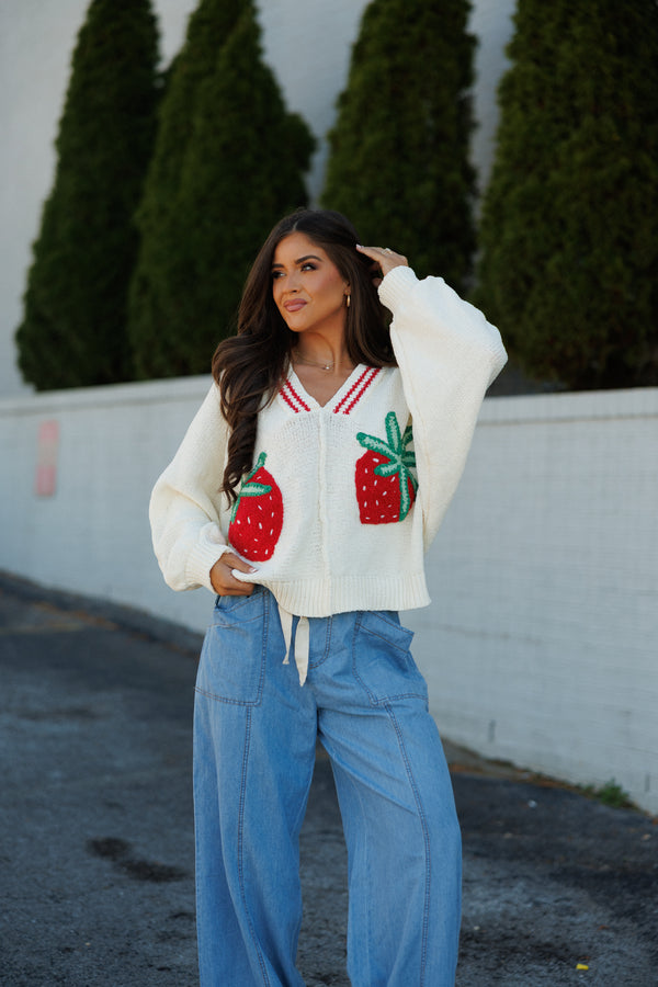 Juniper Strawberry Sweater