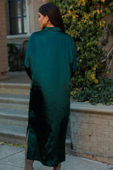 Regan Maxi Dress - Hunter Green Satin
