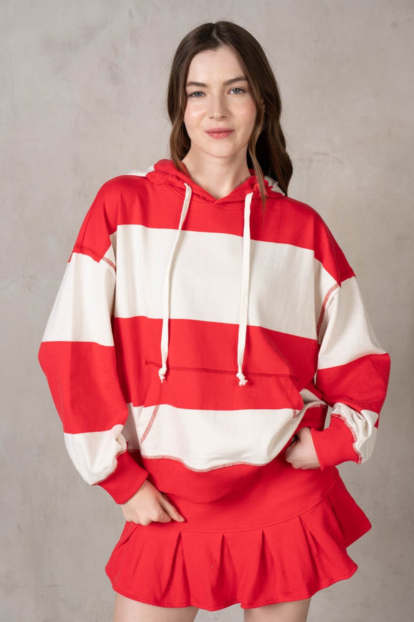 Julia Knit Set - Red/Cream