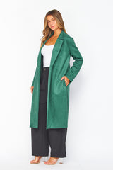 Miranda Suede Coat - Hunter Green