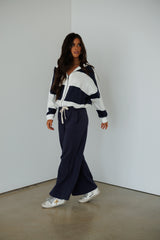 Penny Stripe Jacket + Pants Set - Navy
