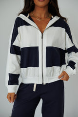 Penny Stripe Jacket + Pants Set - Navy