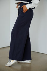 Penny Stripe Jacket + Pants Set - Navy