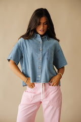 Rocky Chambray Denim Top - Blue Denim