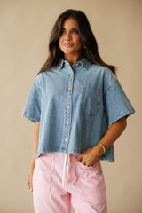 Rocky Chambray Denim Top - Blue Denim