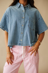 Rocky Chambray Denim Top - Blue Denim
