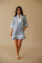 Cali Girl Mini Stripe Dress - Black