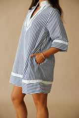 Cali Girl Mini Stripe Dress - Black