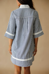 Cali Girl Mini Stripe Dress - Black