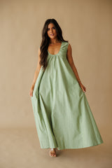 Violet Stripe Maxi Dress - Green