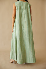 Violet Stripe Maxi Dress - Green