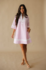 Cali Girl Mini Stripe Dress - Pink