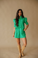 Adrienne | Jodie Short Set - Kelly Green Stripe