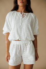 Adrienne | Tatum Bubble Hem Top - Solaria Blanc