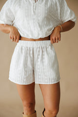Adrienne | Faye Woven Shorts - Solaria Blanc
