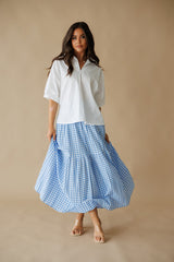 Adrienne | Sloan Stand Collar Top - White